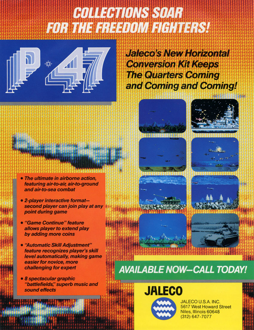 P-47 - The Freedom Fighter (Japan, Export) Arcade Game Cover